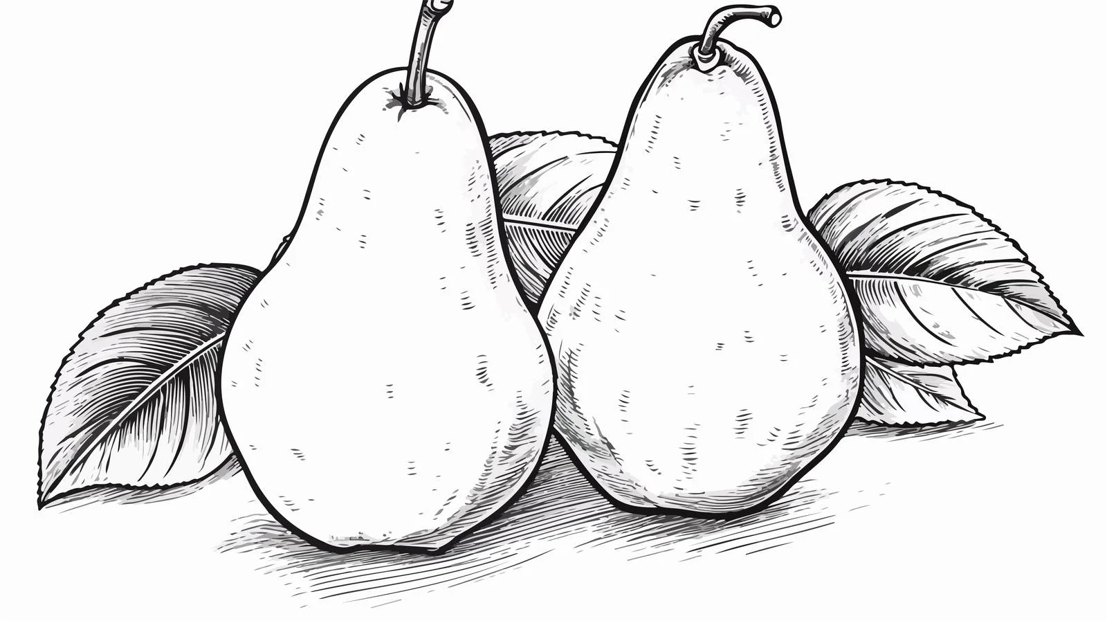 Hand-drawn Cartoon Pears Illustration — free download from Dotvec