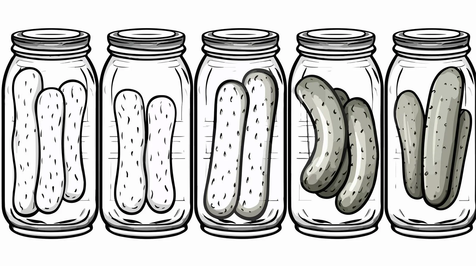 Hand-Drawn Cartoon Pickle Jar — free download from Dotvec