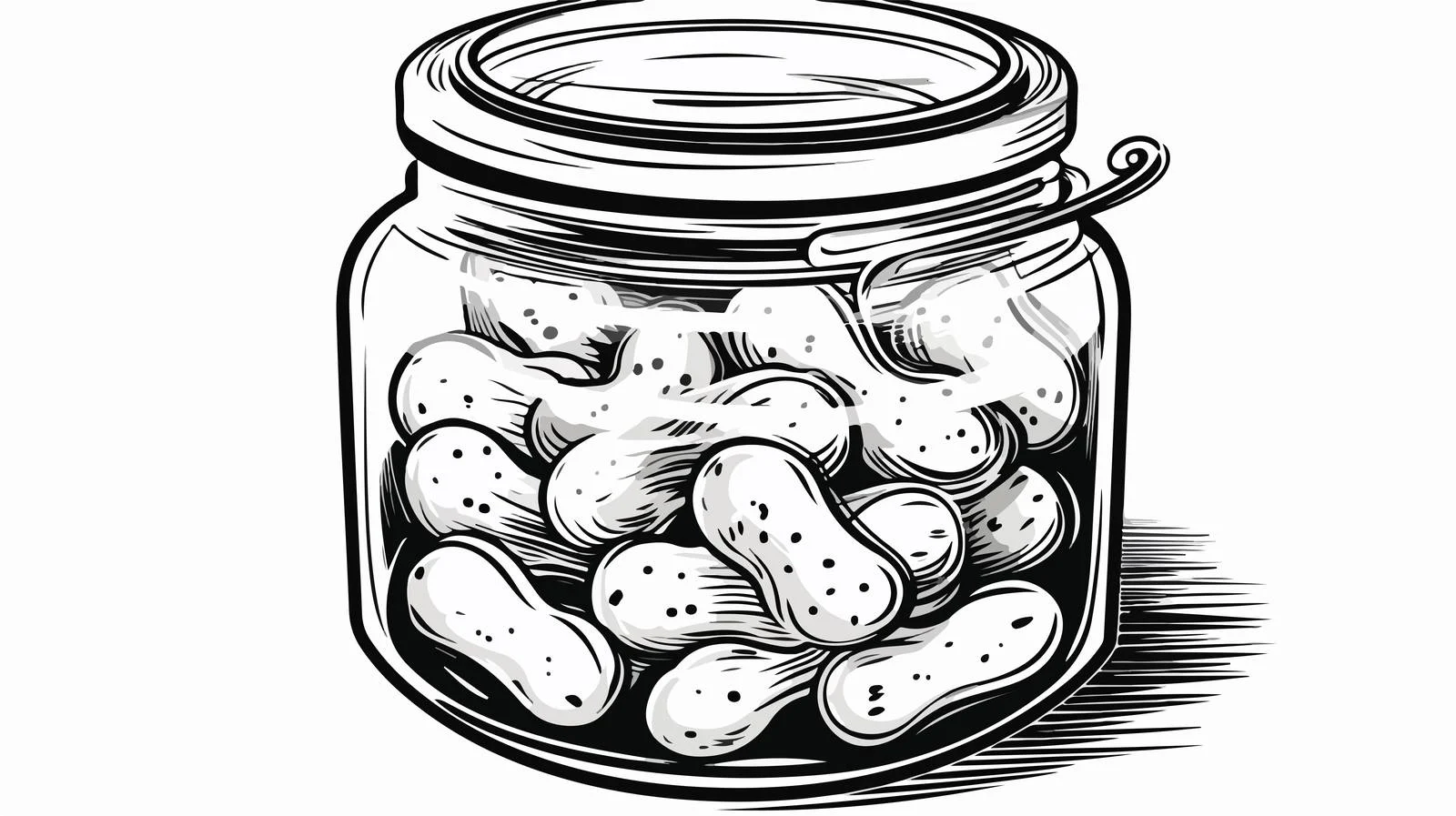 Hand-Drawn Pickle Jar Cartoon Illustration — free download from Dotvec