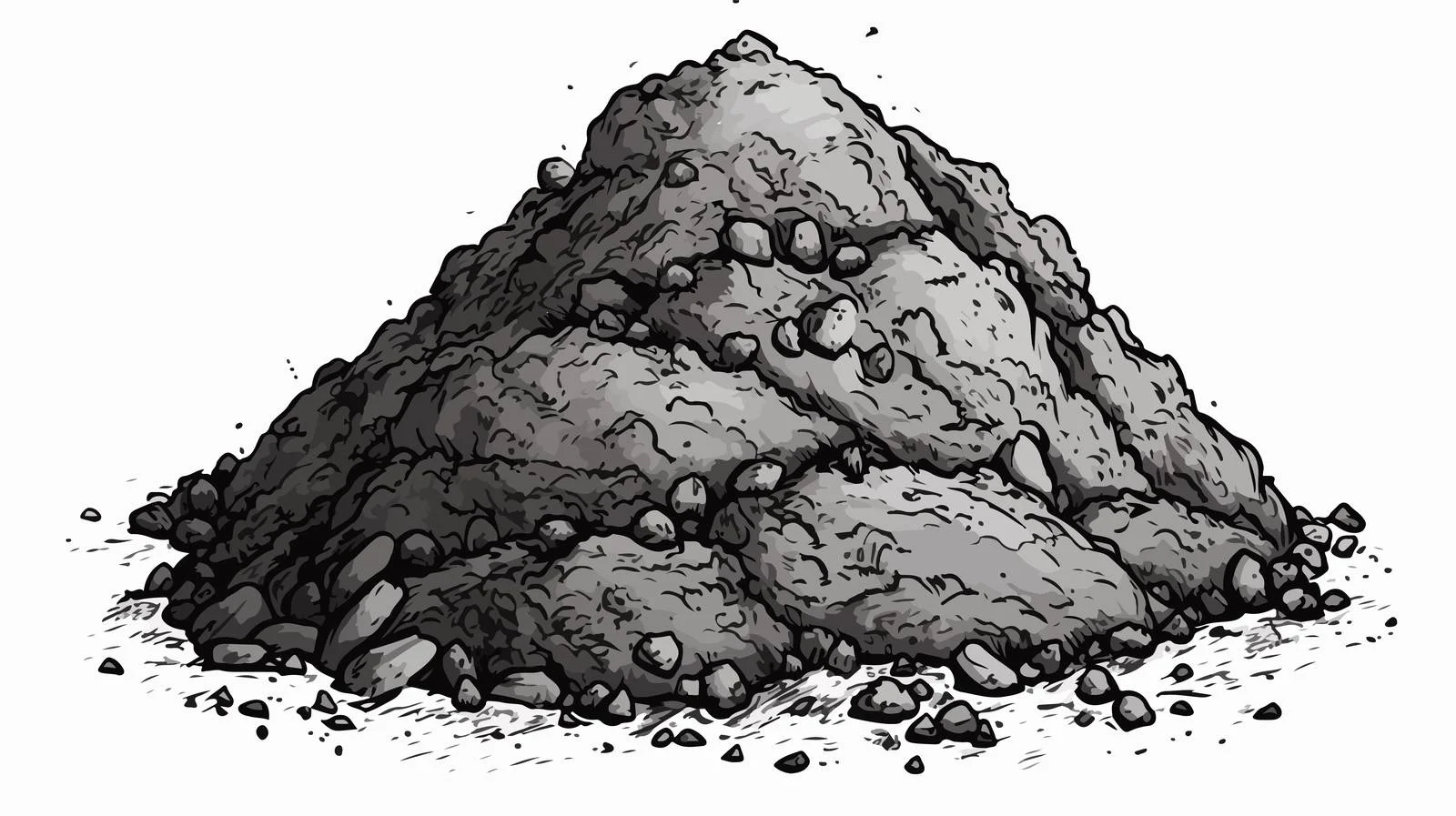 Cartoon Pile of Dirt Sketch — free download from Dotvec