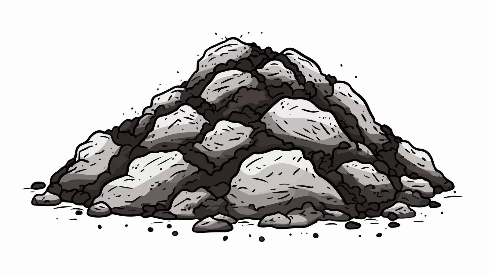 Whimsical Cartoon Dirt Pile Sketch — free download from Dotvec