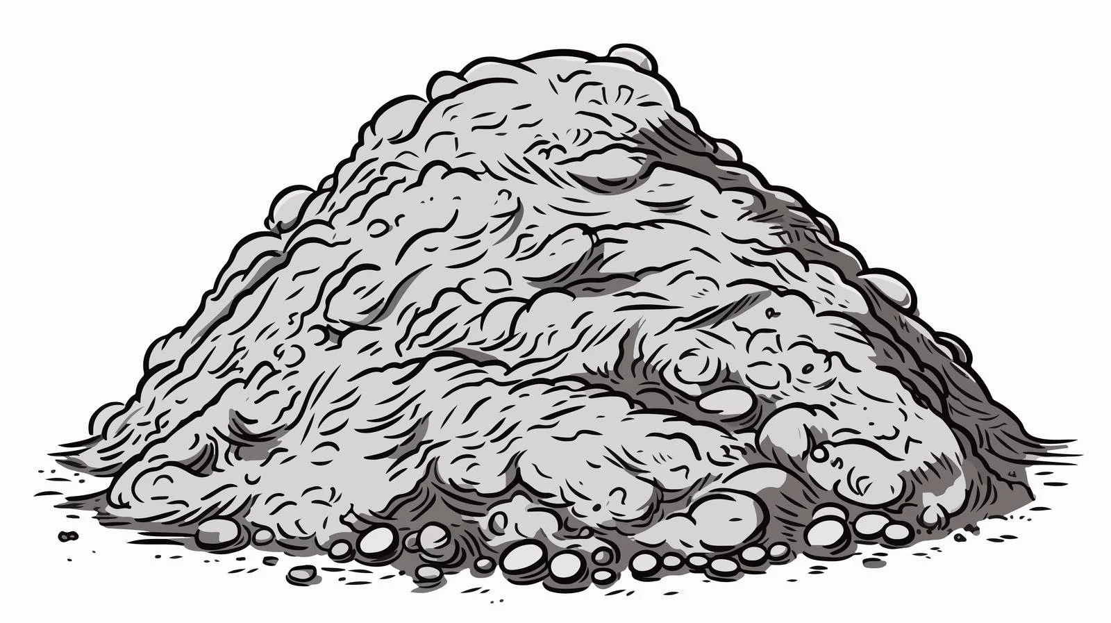 Cartoon Pile of Dirt Sketch — free download from Dotvec