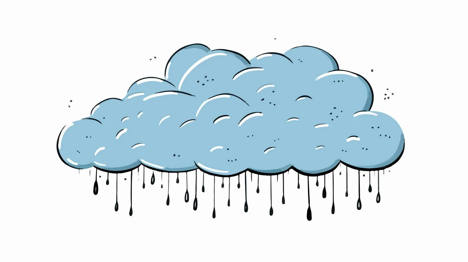 Whimsical Rain Cloud Drawing — free download from Dotvec