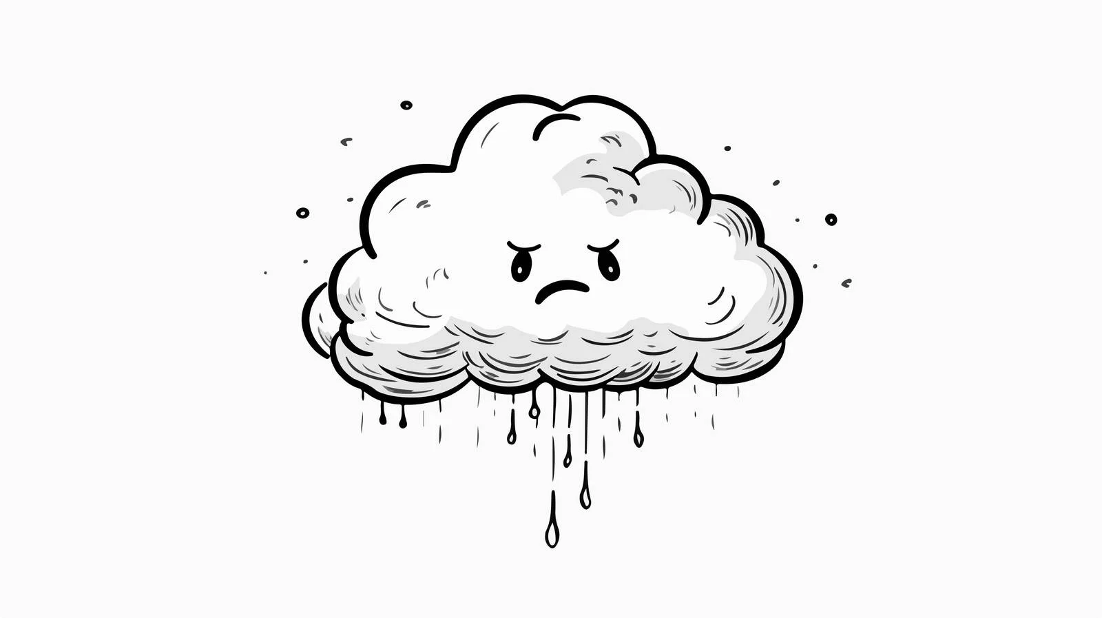 Whimsical Rain Cloud Illustration — free download from Dotvec