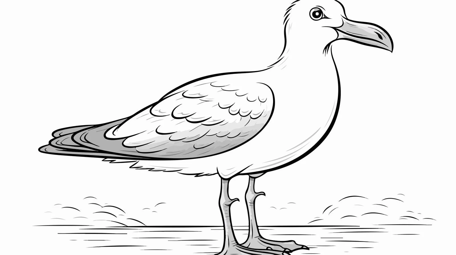 Cartoon Seagull Illustration — free download from Dotvec