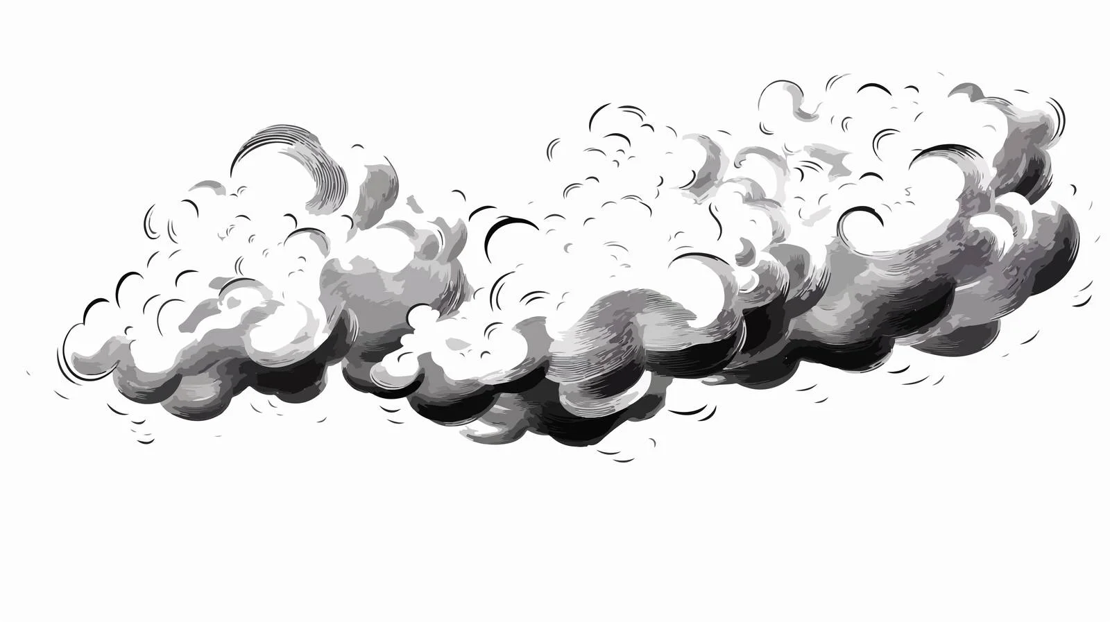 Cartoon Smoke Clouds Illustration — free download from Dotvec