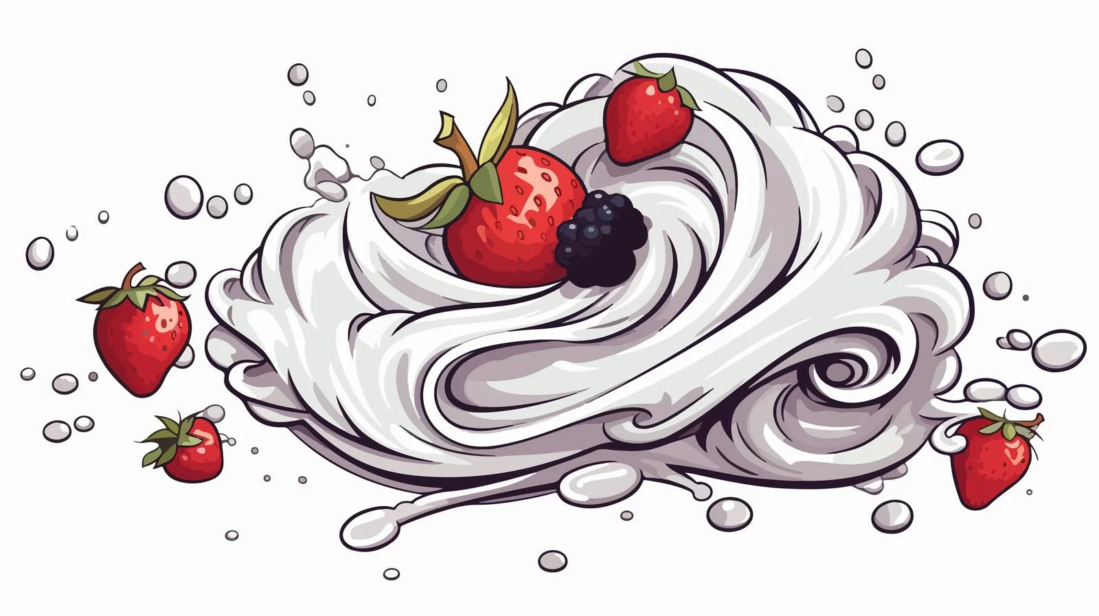 Cartoon Whipped Cream Spray — free download from Dotvec