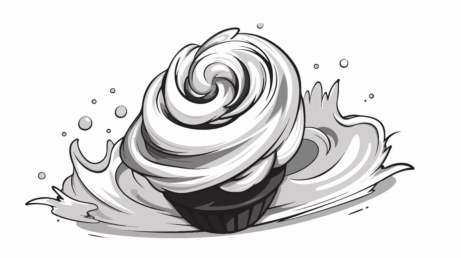 Cartoon Whipped Spray Illustration — free download from Dotvec