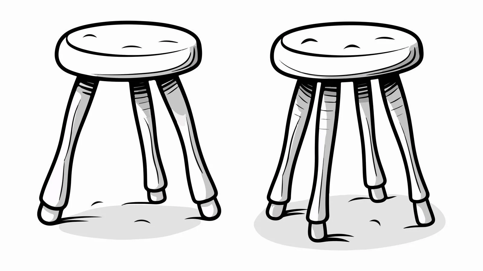 Cartoon Stool Illustration — free download from Dotvec