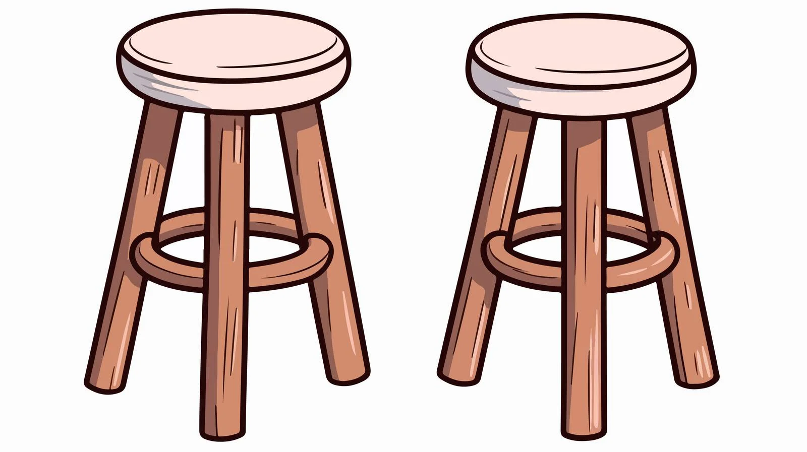 Cartoon Stool Illustration — free download from Dotvec