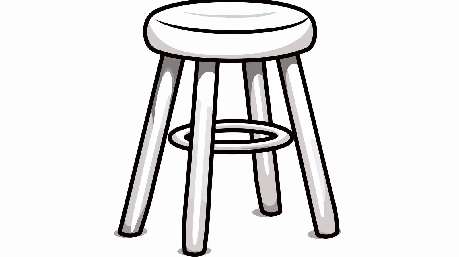 Cartoon Stool Illustration — free download from Dotvec