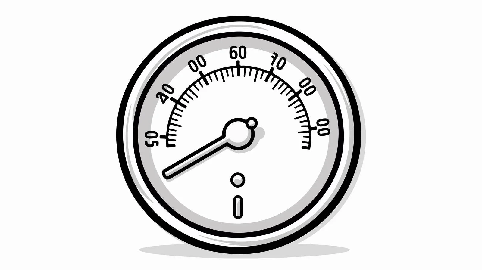 Cartoon Temperature Gauge Sketch — free download from Dotvec
