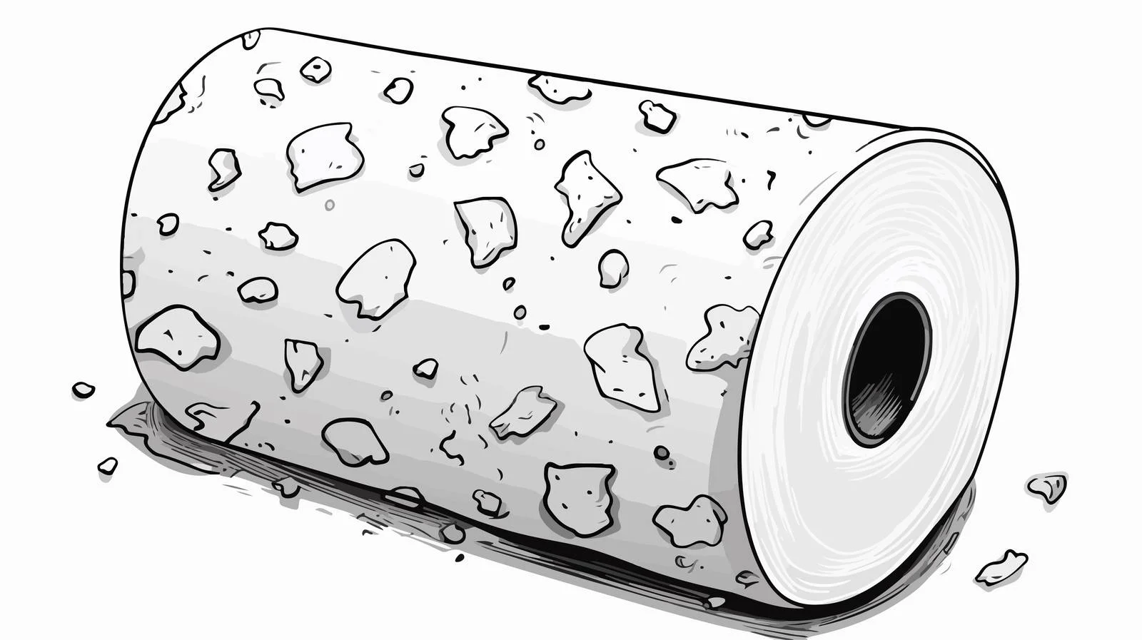Cartoon Toilet Paper Sketch — free download from Dotvec