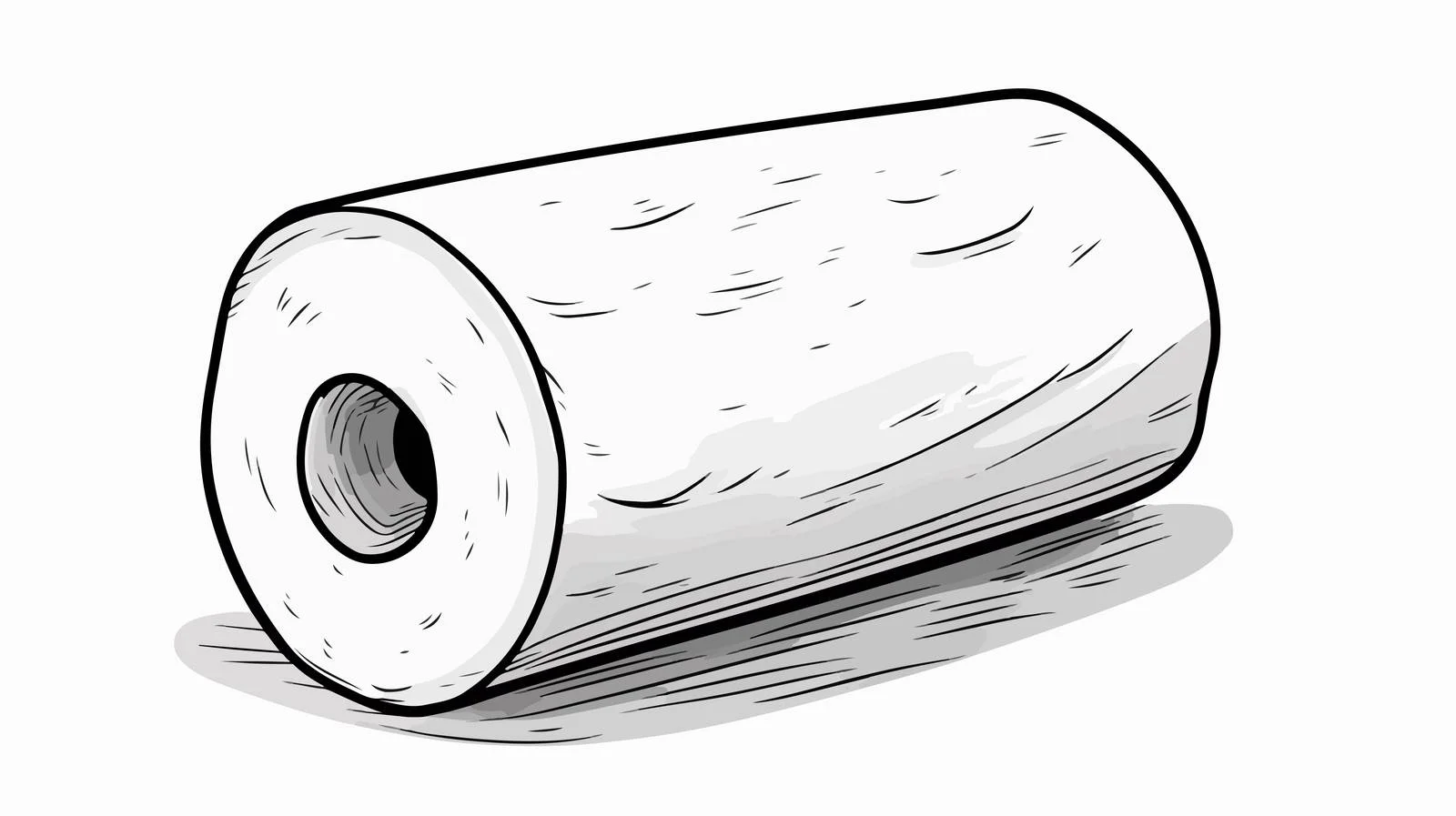 Whimsical Toilet Paper Cartoon Sketch — free download from Dotvec