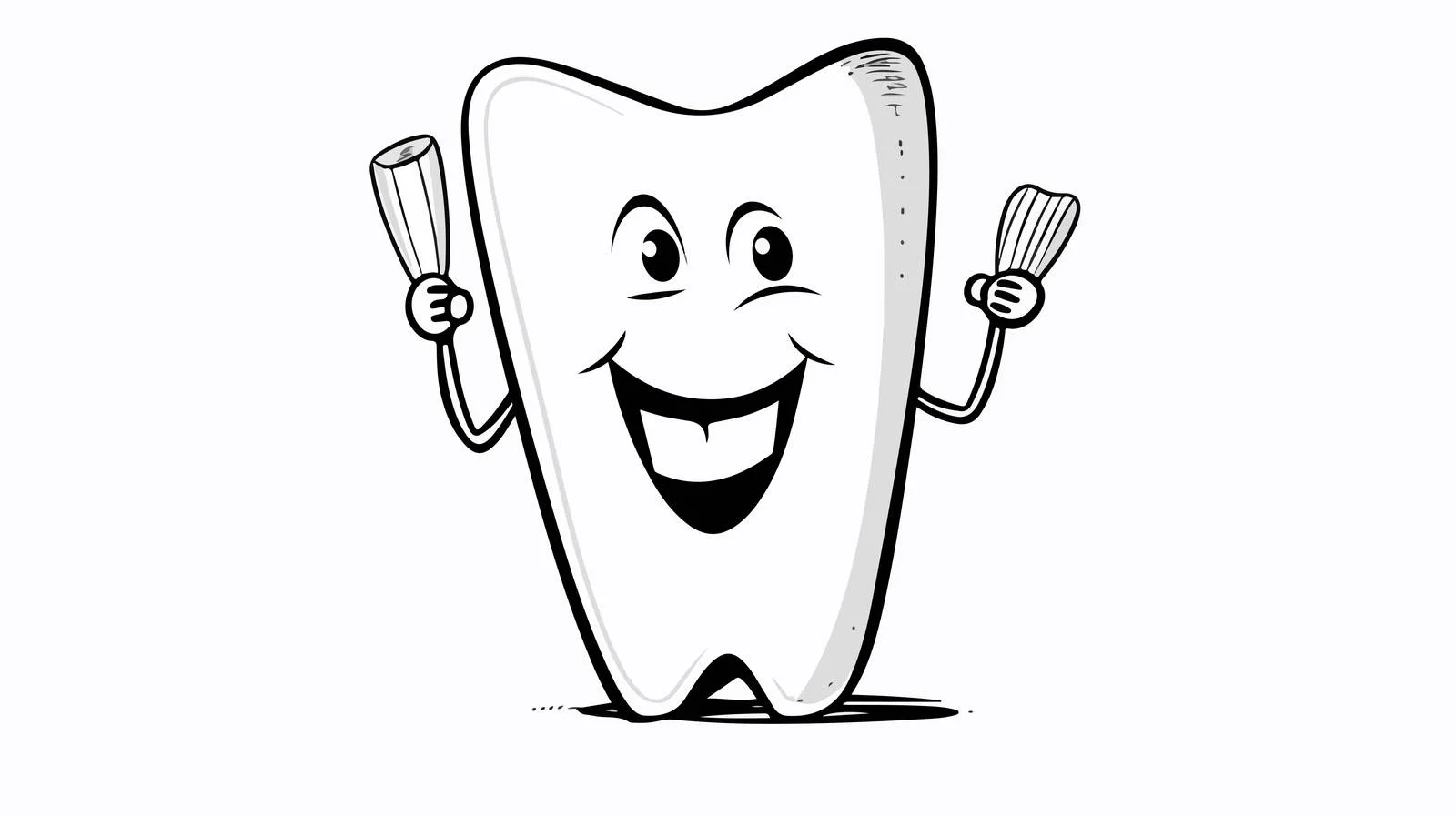 Cartoon Tooth Brush Illustration — free download from Dotvec