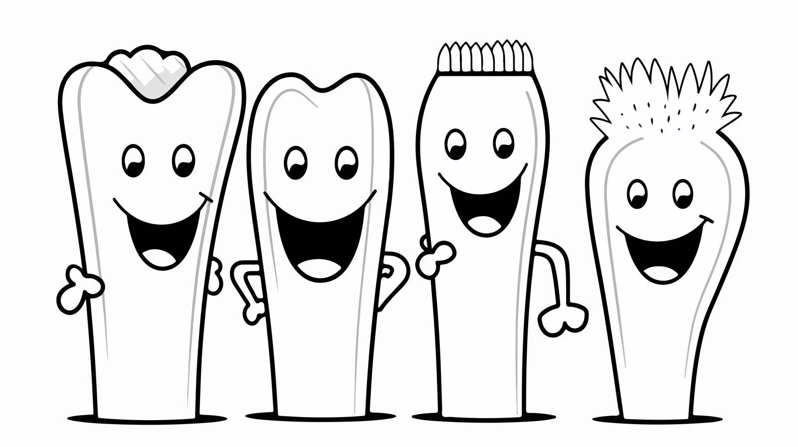 Cartoon Toothbrush Drawing — free download from Dotvec