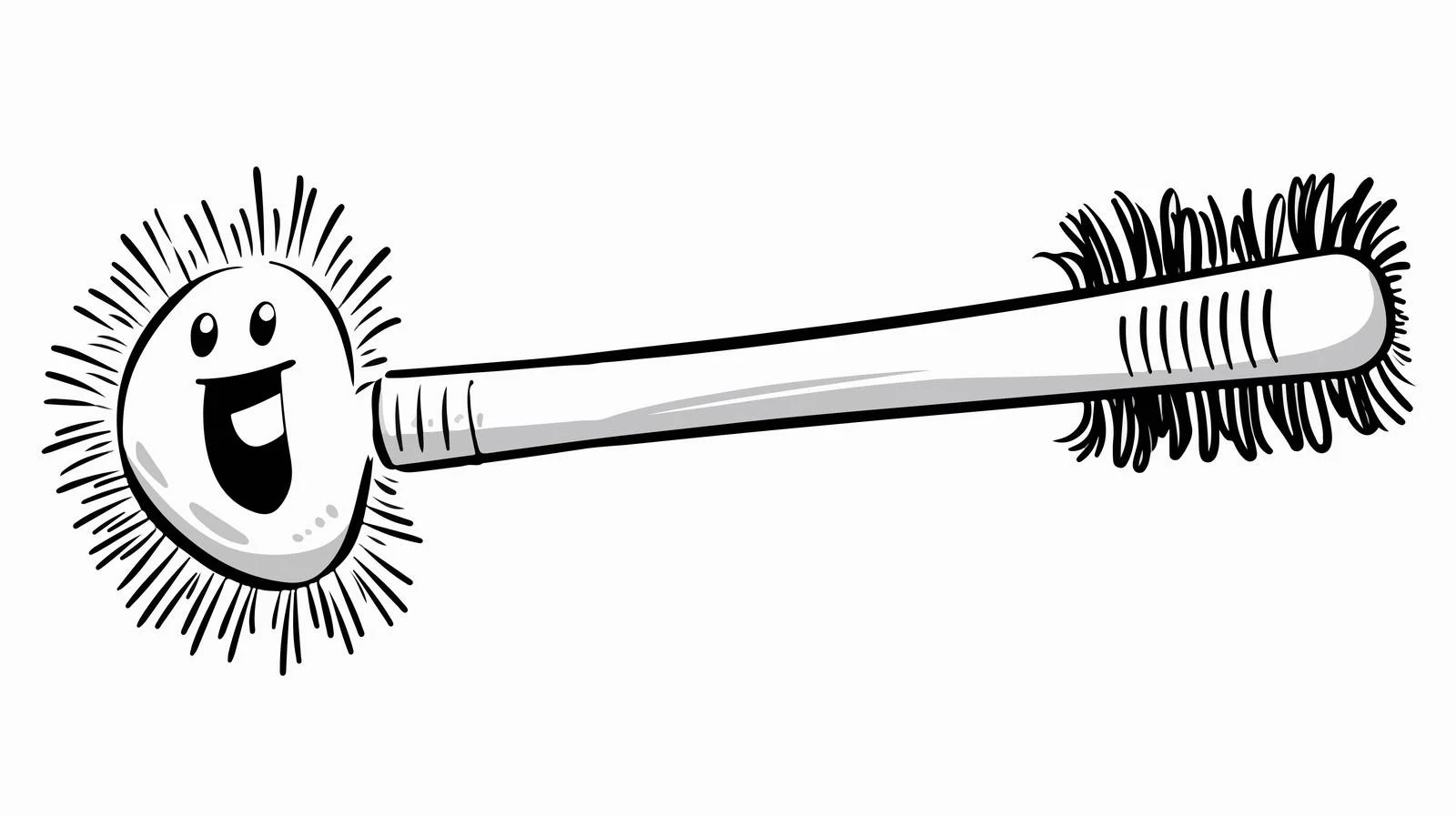 Cartoon Toothbrush Illustration — free download from Dotvec