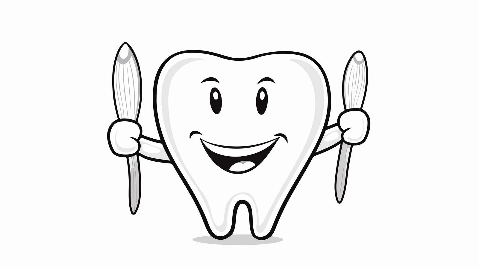 Cartoon Toothbrush Drawing — free download from Dotvec