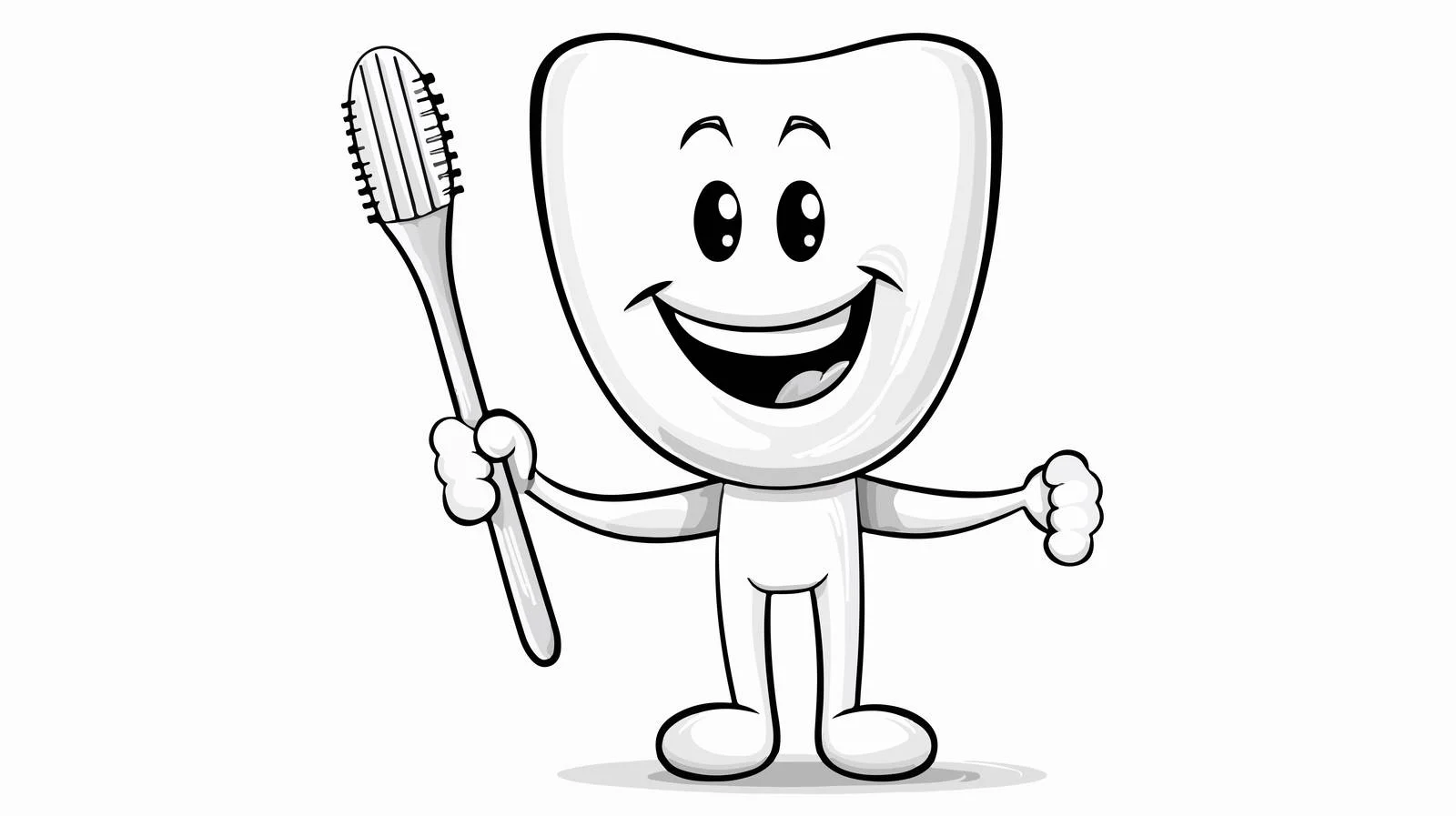Cartoon Toothbrush Sketch — free download from Dotvec