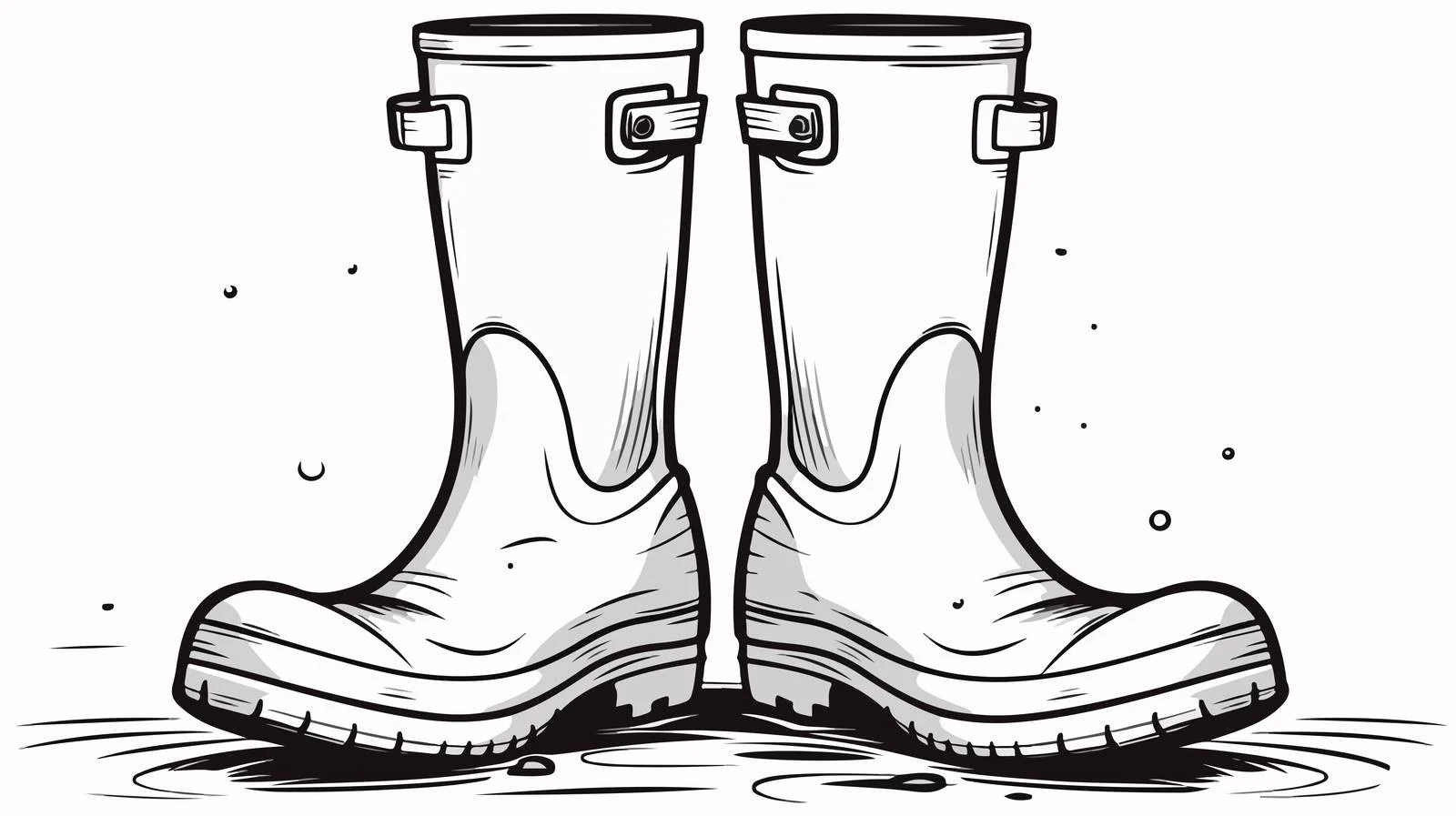 Cartoon Wellington Boot Drawing — free download from Dotvec