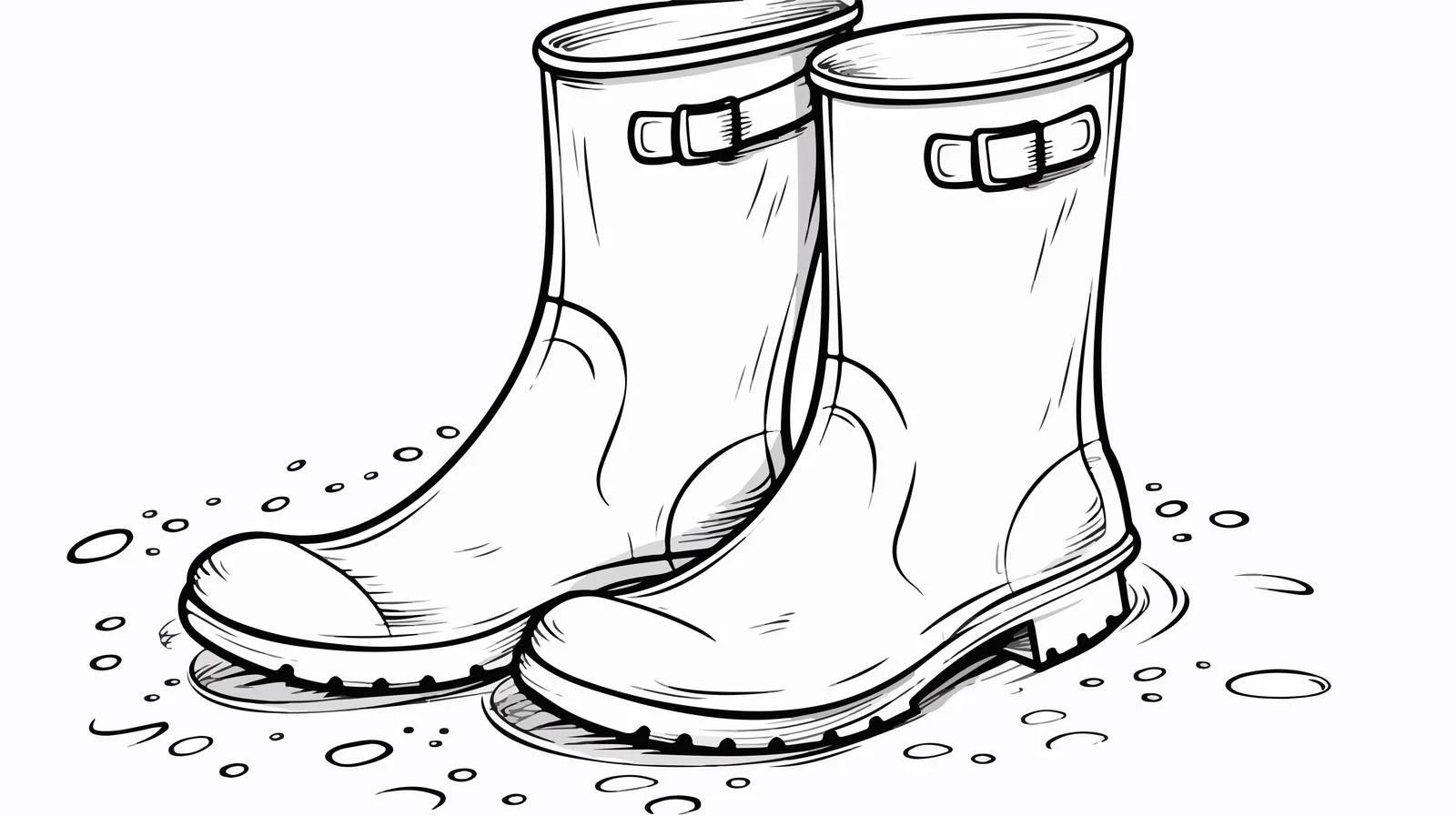 Cartoon Wellington Boots Sketch — free download from Dotvec