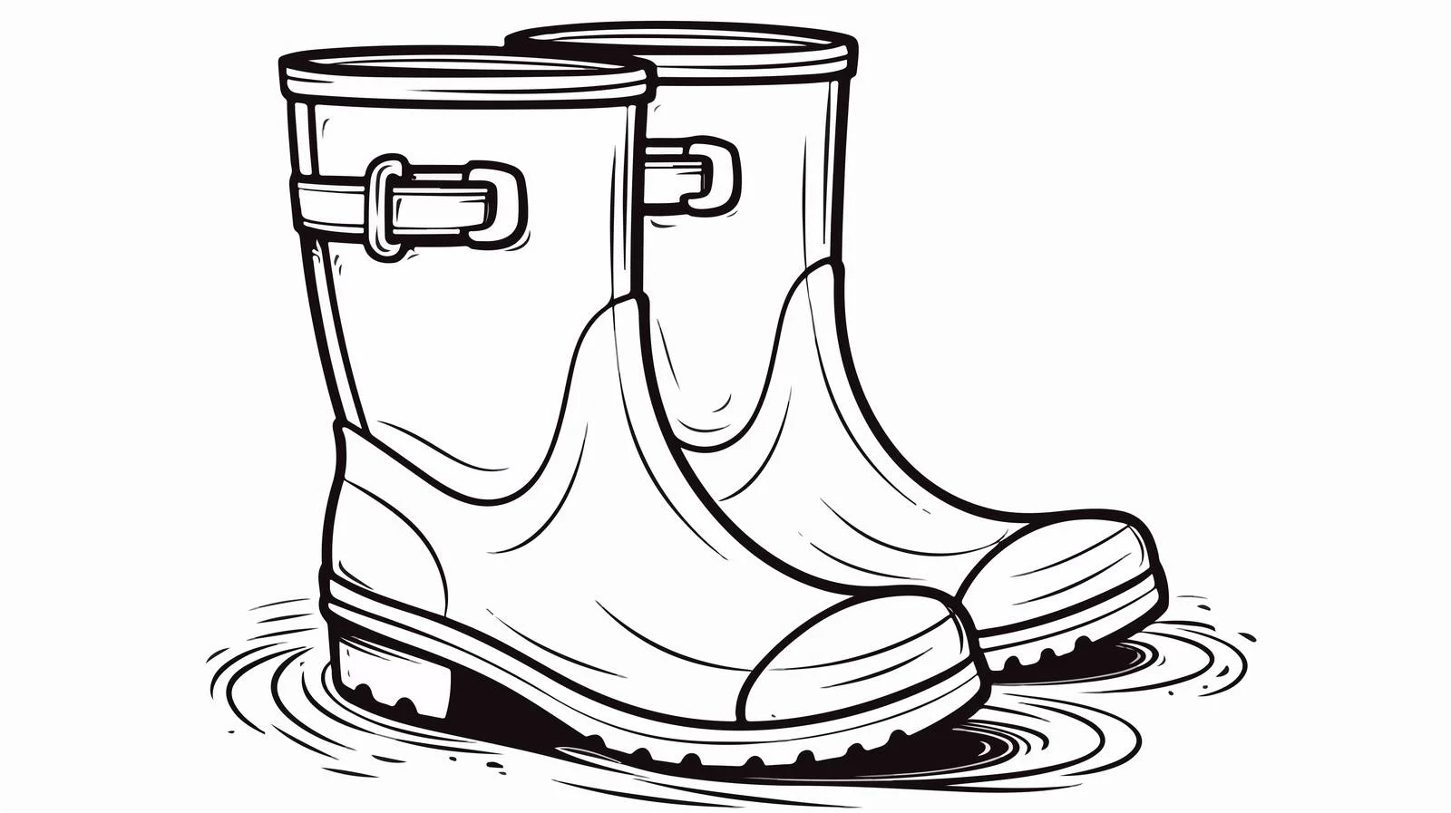 Cartoon Wellington Boots Sketch — free download from Dotvec