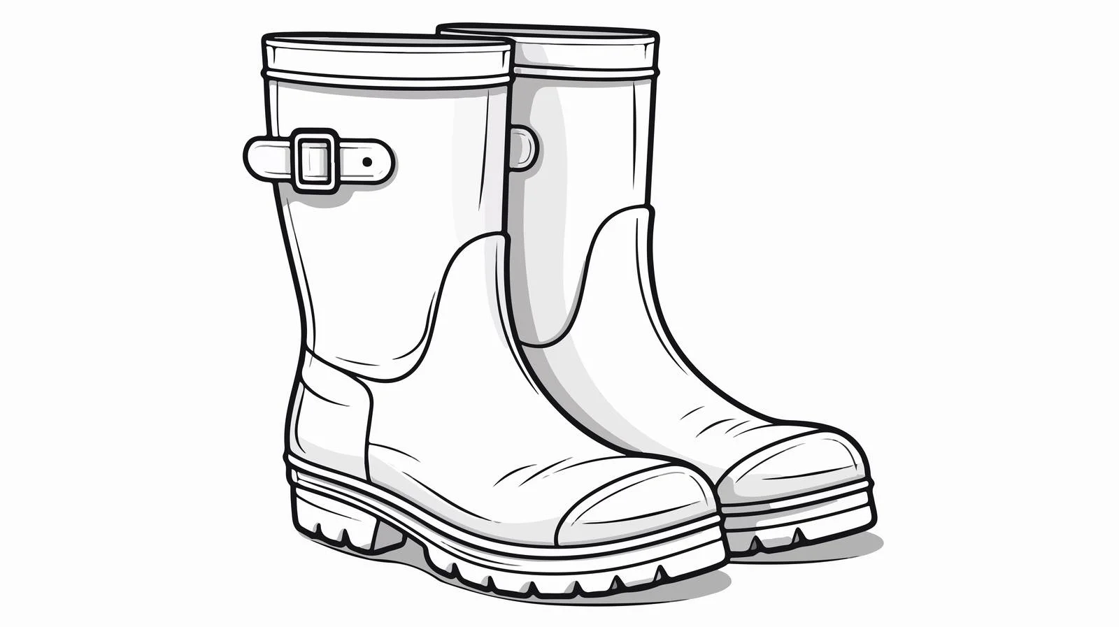 Cartoon Wellington Boots Sketch — free download from Dotvec