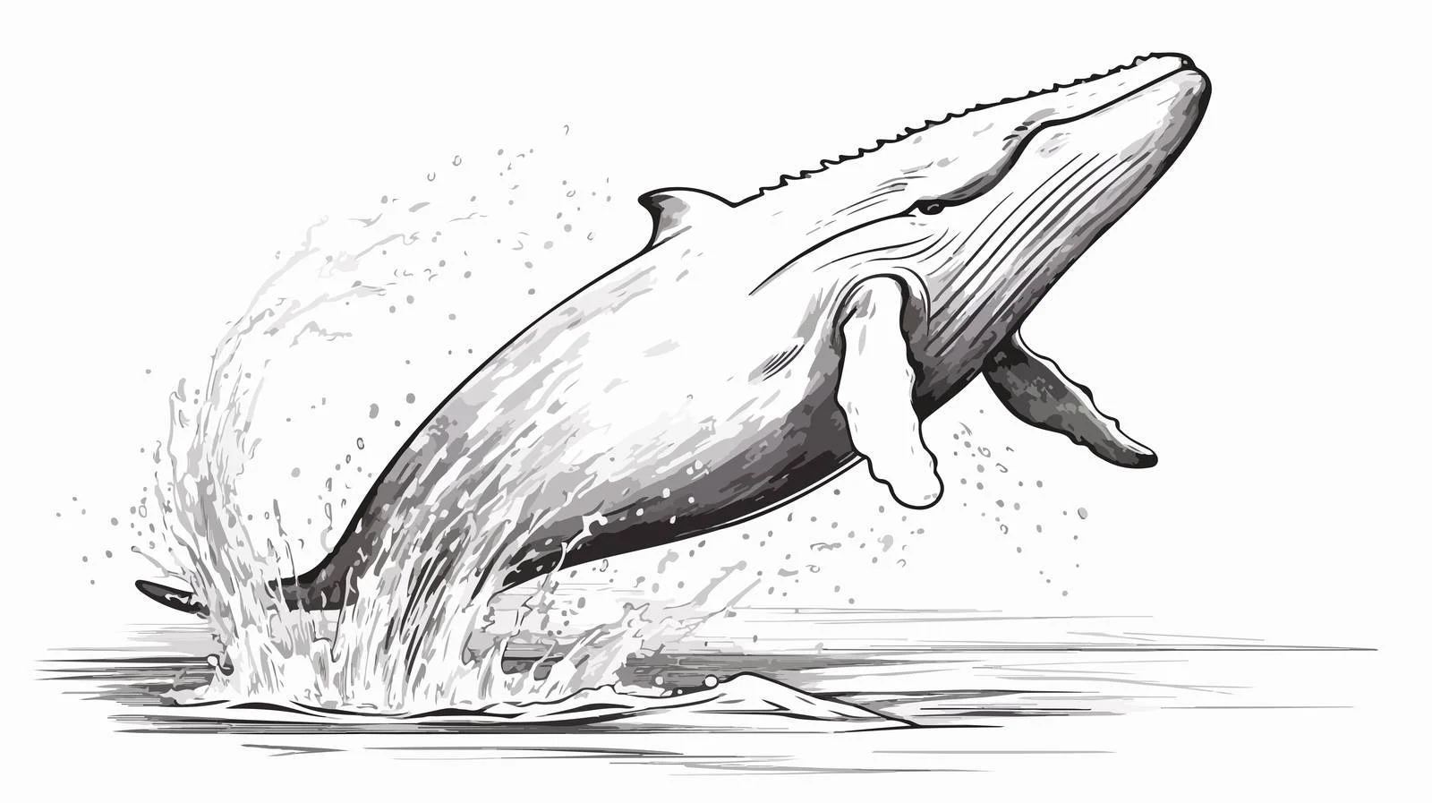 Whale Cartoon Illustration — free download from Dotvec
