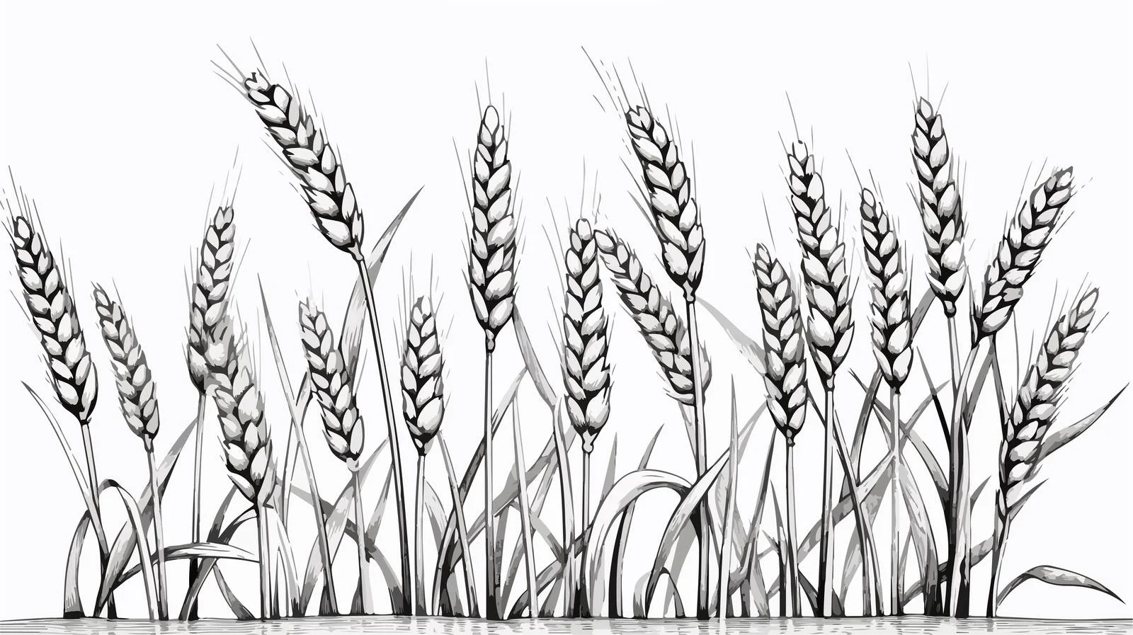 Hand-Drawn Cartoon Wheat Illustration — free download from Dotvec