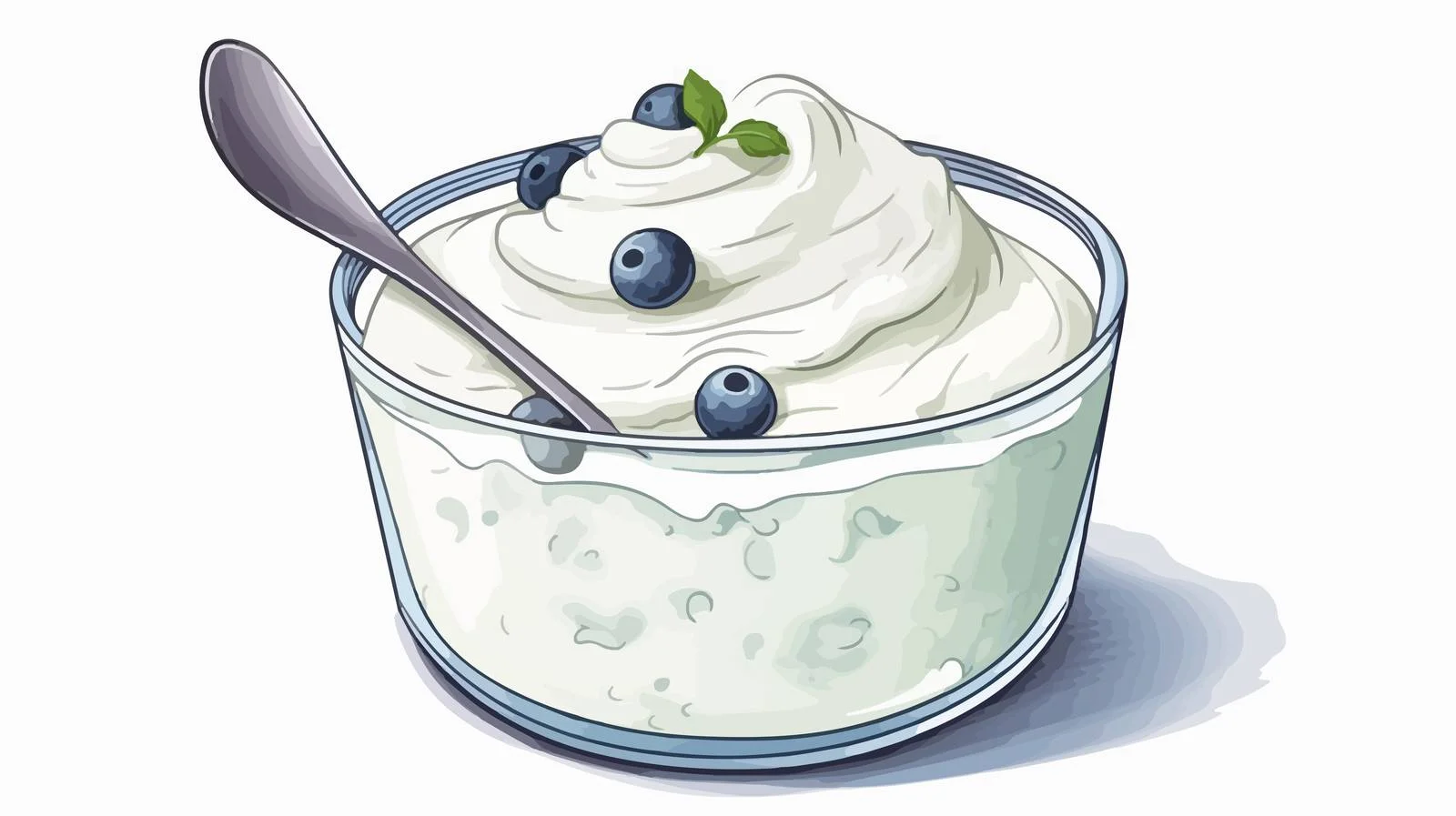 Black and White Cartoon Yogurt — free download from Dotvec