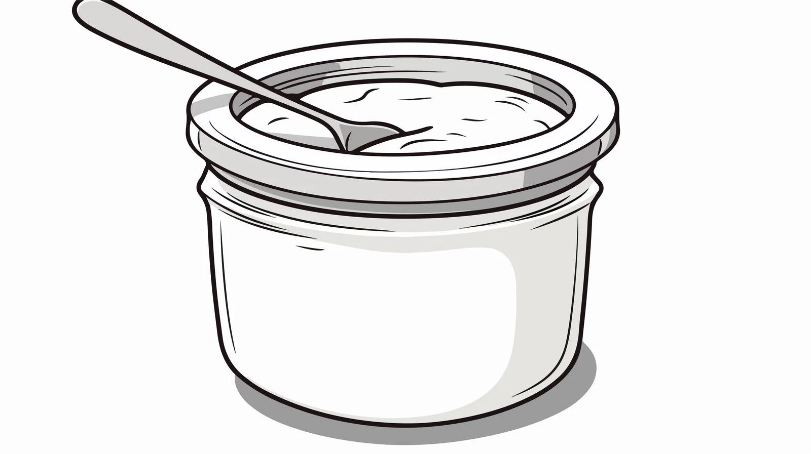 Cartoon Yogurt Pot Illustration — free download from Dotvec