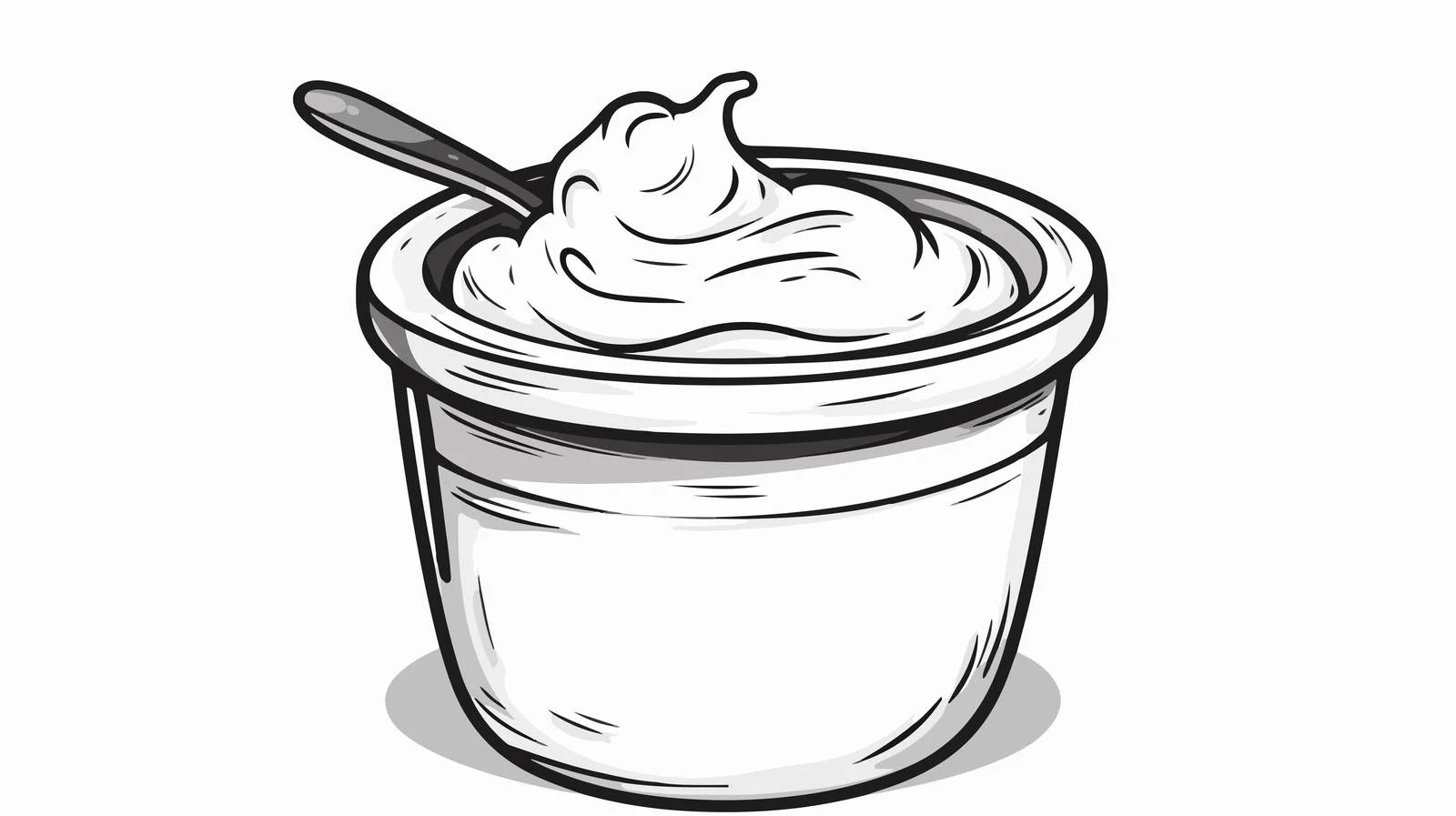 Cartoon Yogurt Pot Illustration — free download from Dotvec