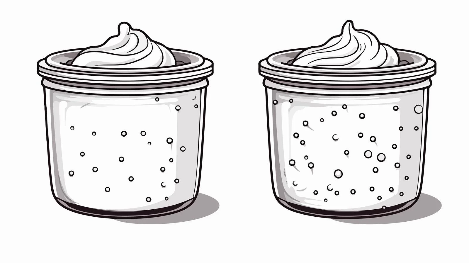Cartoon Yogurt Pot Sketch — free download from Dotvec