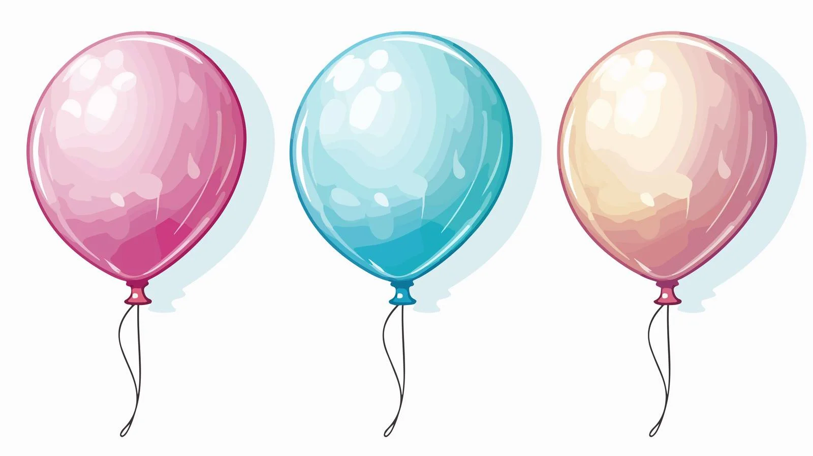 Playful Cartoon Balloons Vector Illustration — free download from Dotvec