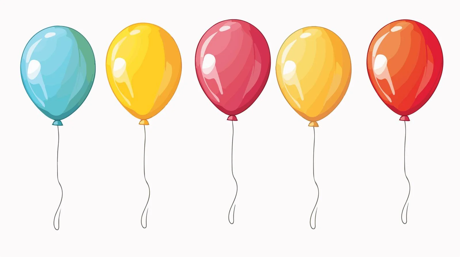 Cartoon Balloons Vector Illustration — free download from Dotvec