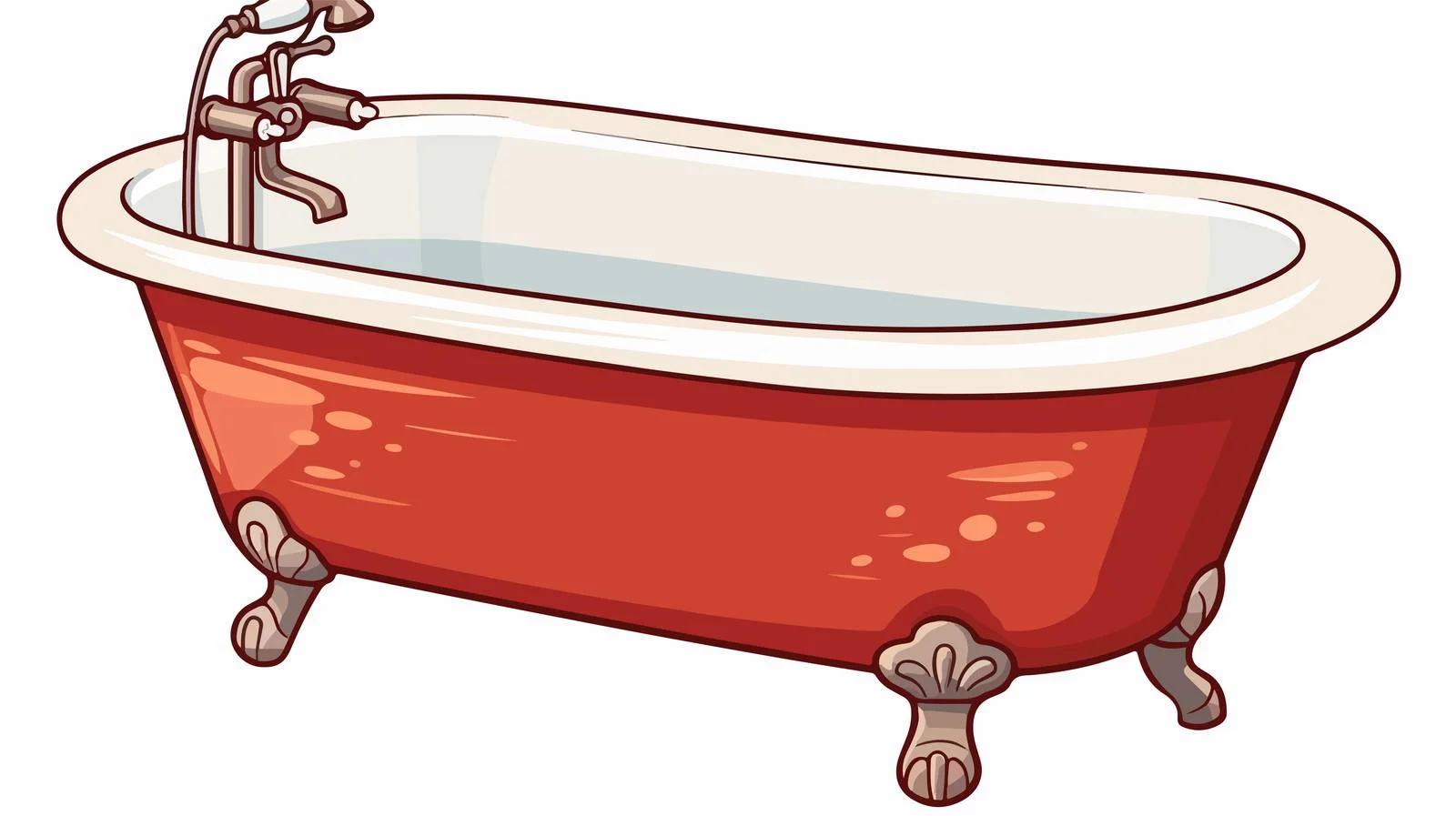 Whimsical Bathtub Illustration — free download from Dotvec