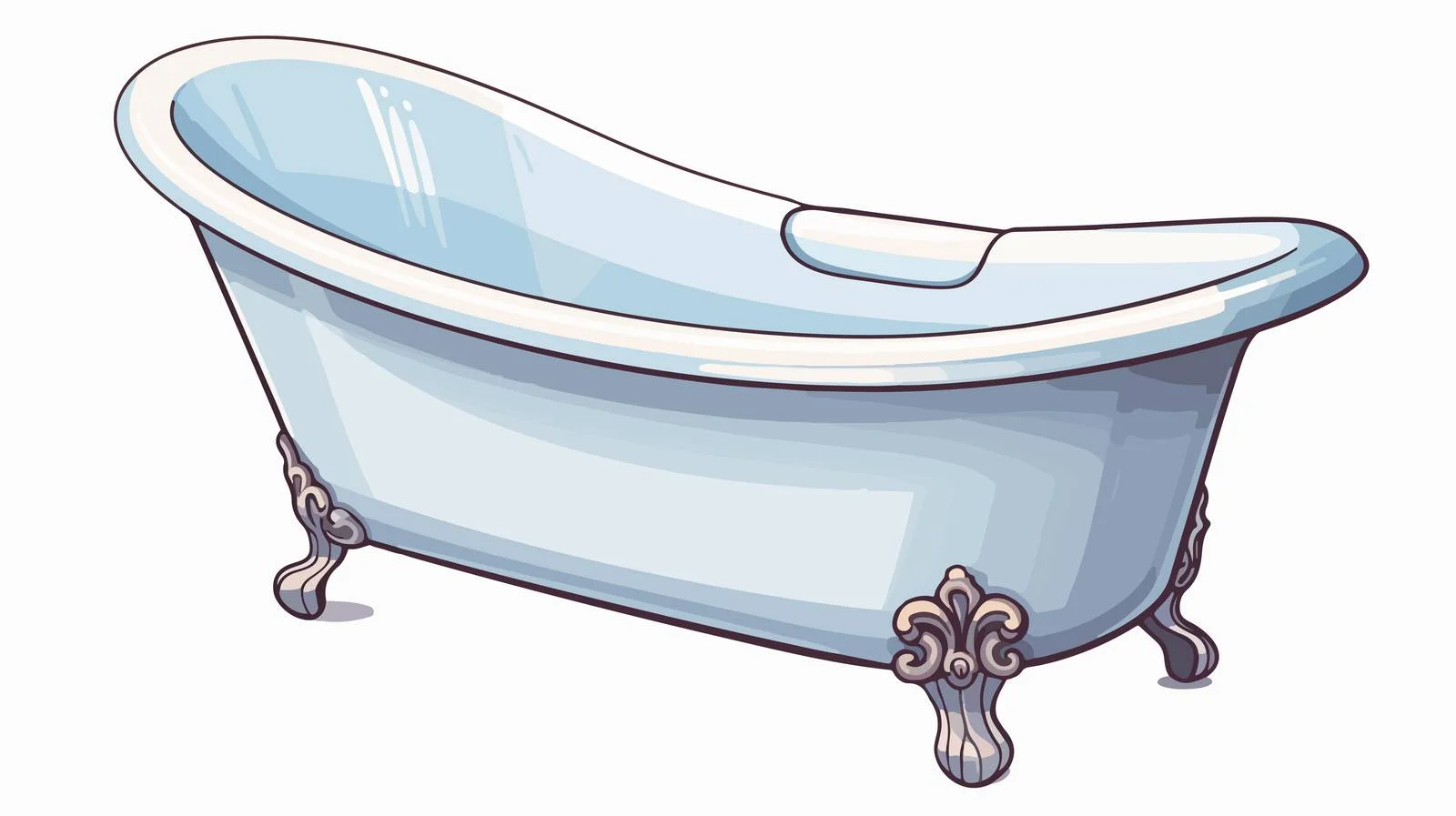 Whimsical Bathtub Stock Illustration — free download from Dotvec