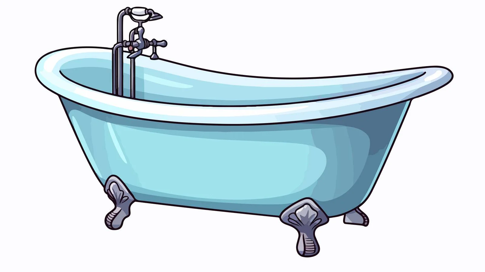 Quirky Bathtub Stock Illustration — free download from Dotvec