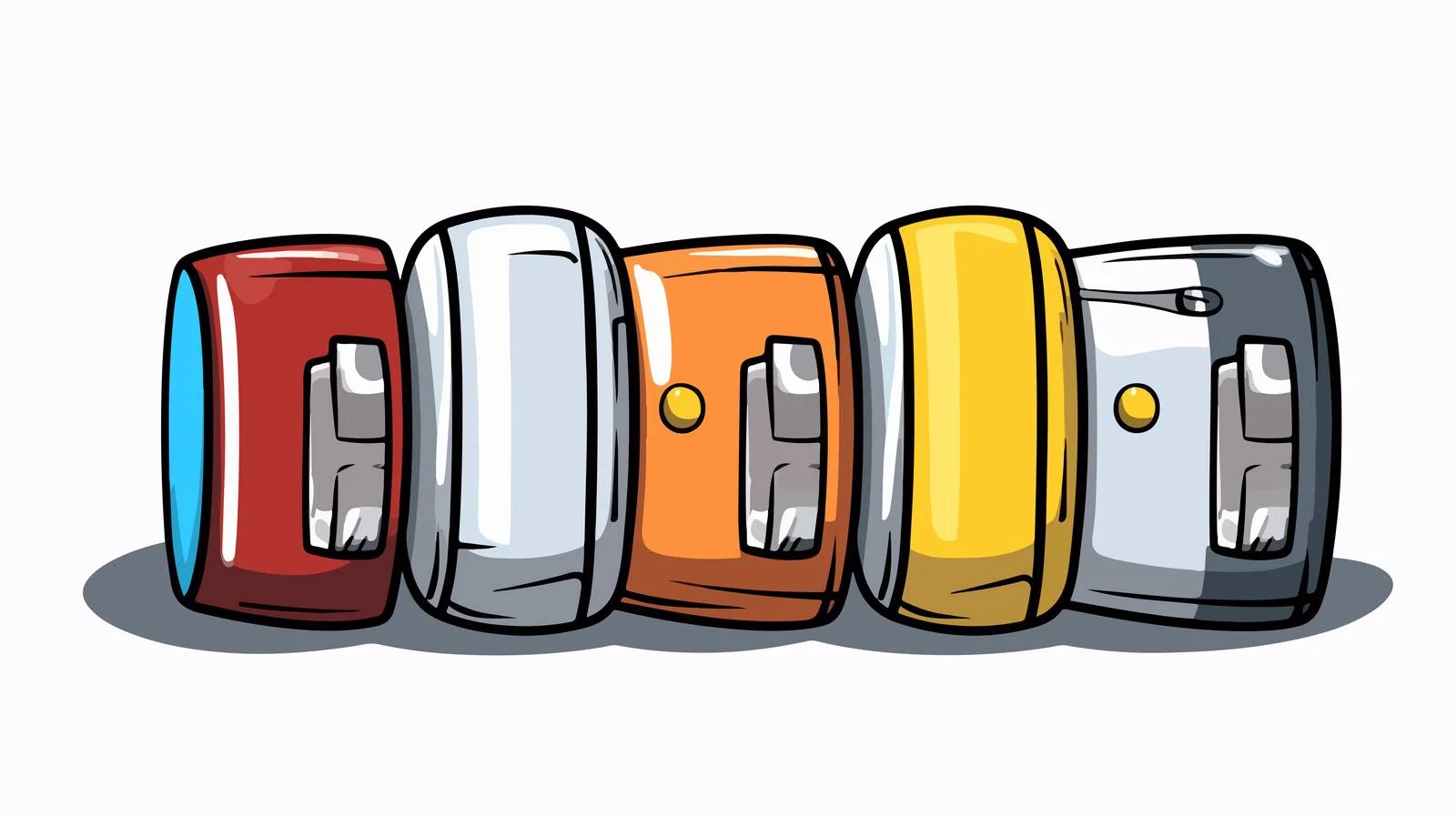 Cartoon Battery Stock Vector Illustration — free download from Dotvec