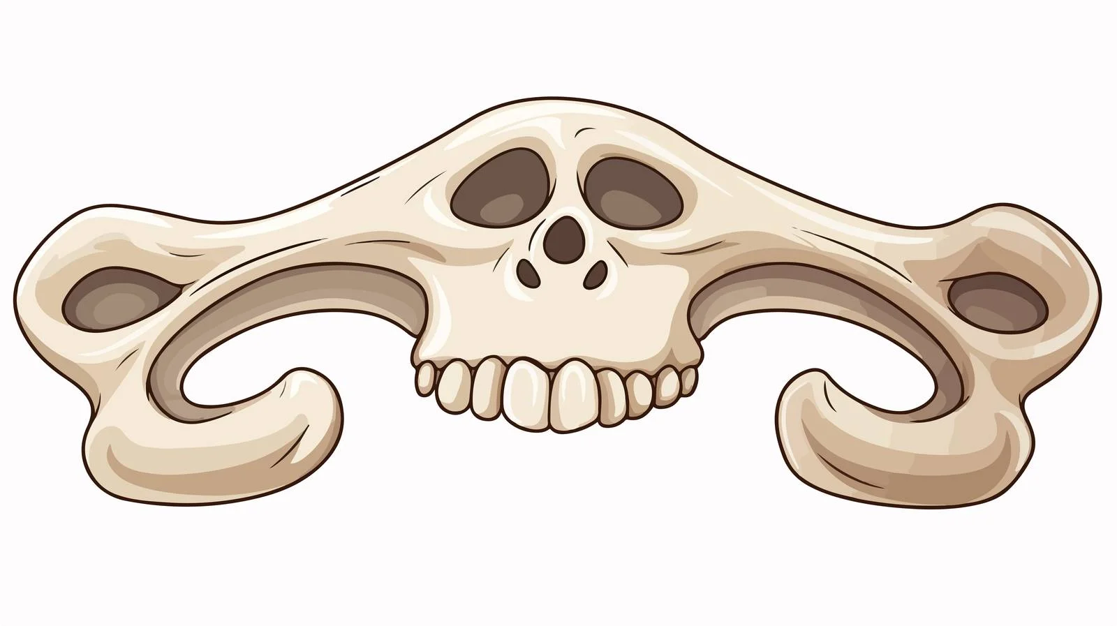 Cartoon Bone Stock Vector Illustration — free download from Dotvec