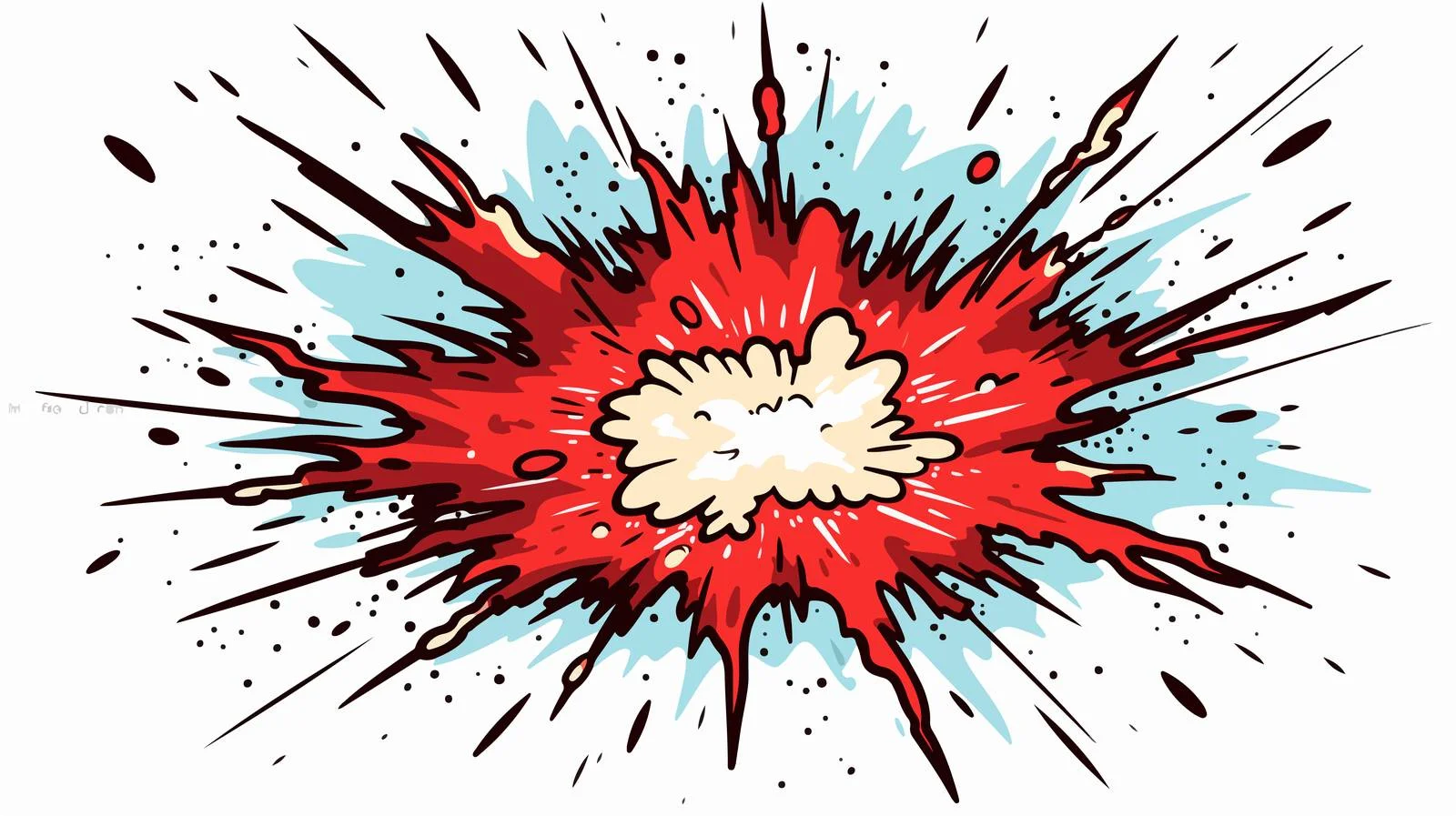 Colorful Cartoon Explosion Illustration — free download from Dotvec