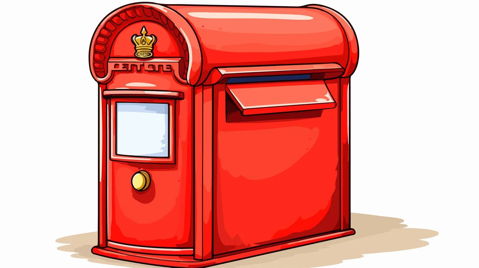 British Post Box Cartoon Vector Illustration — free download from Dotvec