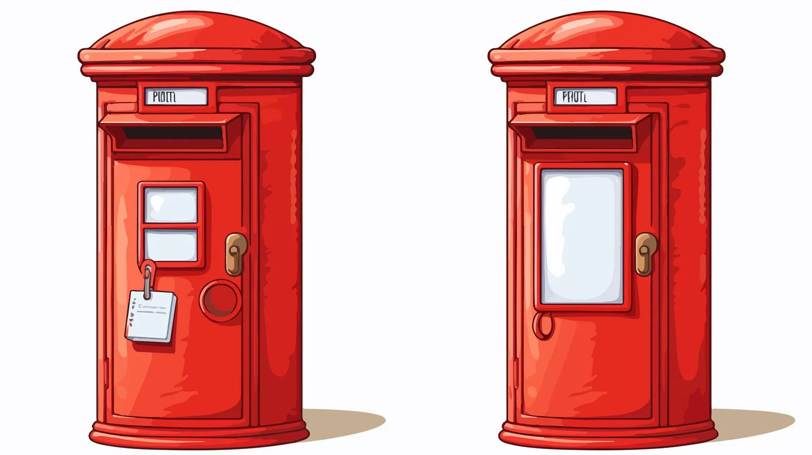 Vintage British Post Box Illustration — free download from Dotvec
