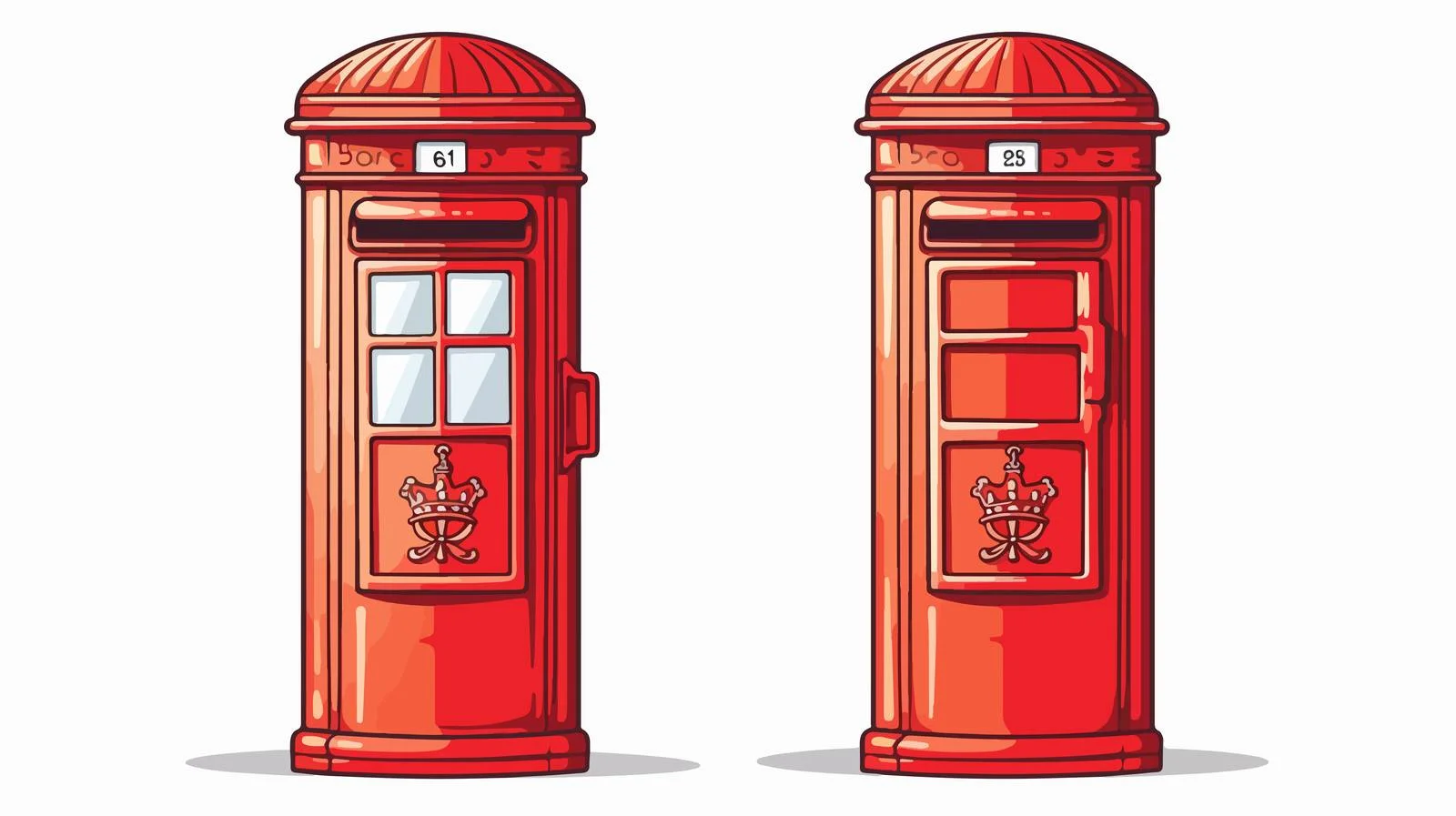 Charming British Post Box Illustration — free download from Dotvec