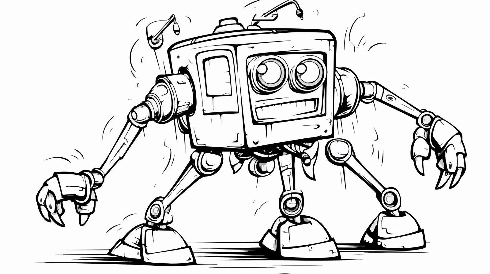 Broken Robot Cartoon Car Vector Illustration — free download from Dotvec