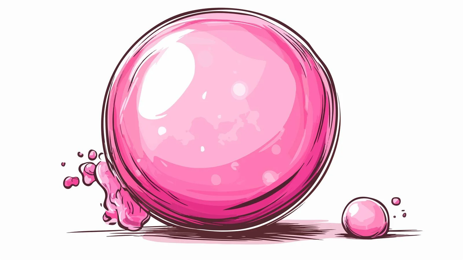 Bubble Gum Cartoon Illustration — free download from Dotvec