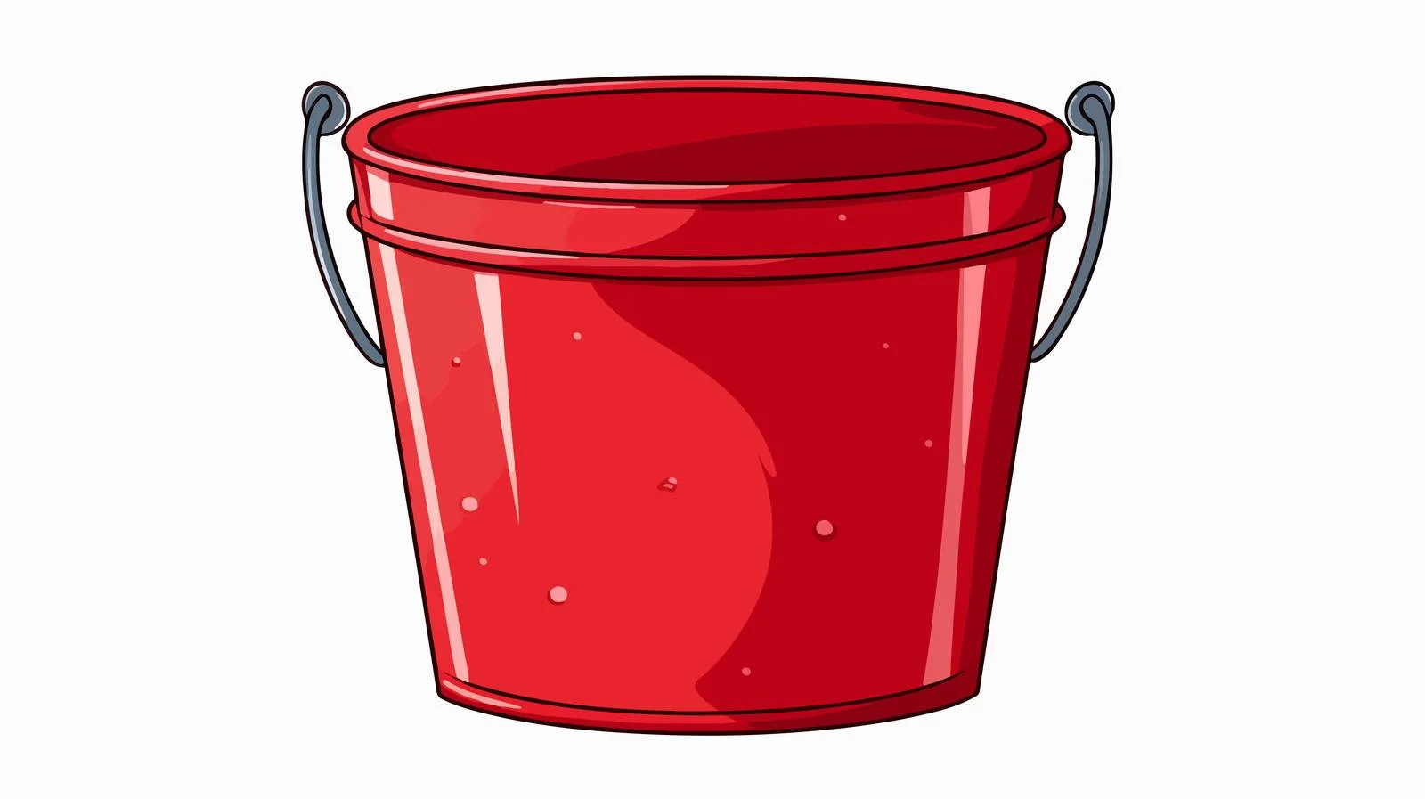 Colorful Cartoon Bucket Vector Illustration — free download from Dotvec
