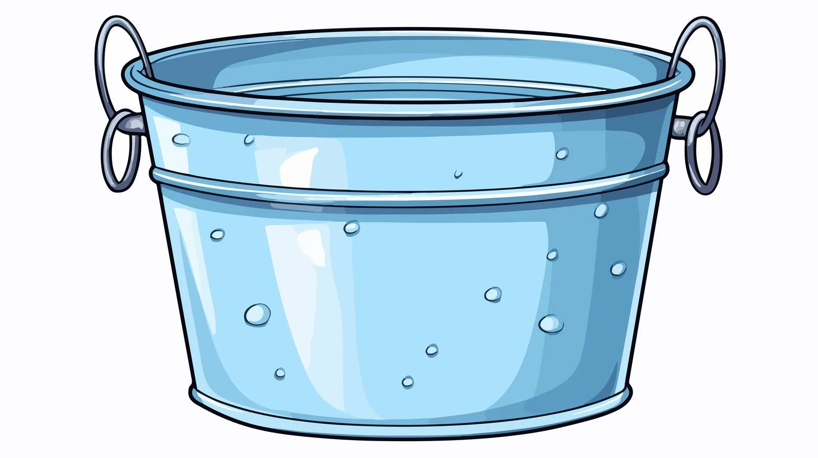 Quaint Water Bucket Cartoon Illustration — free download from Dotvec