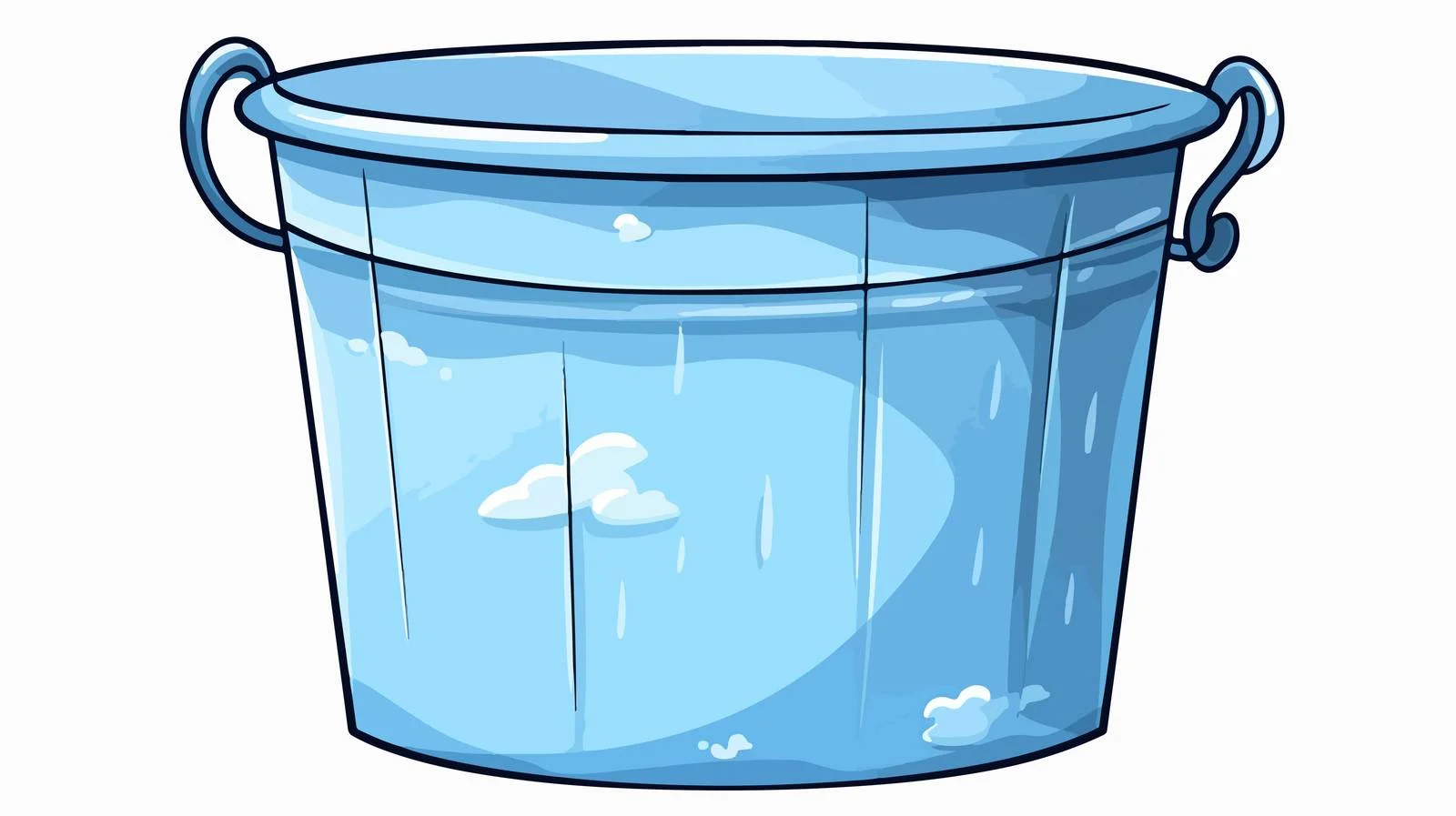 Water Bucket Cartoon Illustration — free download from Dotvec