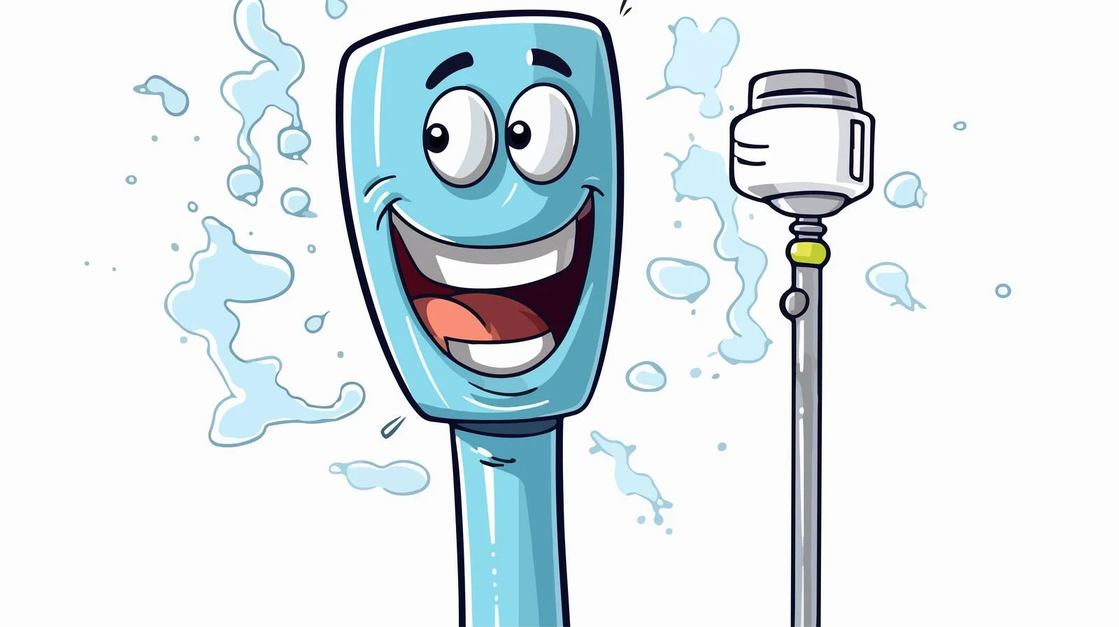 Electric Toothbrush Cartoon Illustration — free download from Dotvec